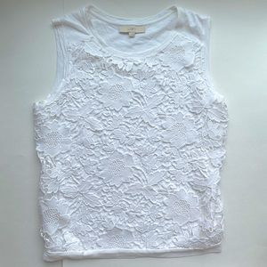 LOFT White Lace Tank